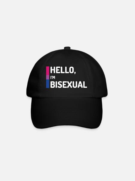 Hallo, ich bin bisexuell - Baseballkappe - Schwarz/Schwarz