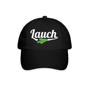 Lauch ohne Muskeln - Baseballkappe - Schwarz/Schwarz - Vorne