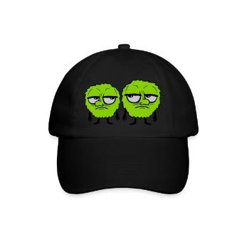 2 Monster Augen verdrehen - Baseballkappe - Schwarz/Schwarz - Vorne