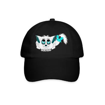 Geister-katze, Halloween Outfit, Mädchen - Baseballkappe - Schwarz/Schwarz - Vorne