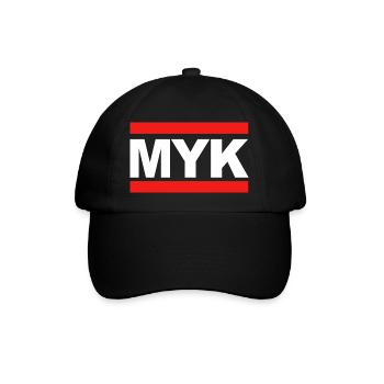 Myk - Mayen - Motiv für Mayener Jungs und Mädels - Baseballkappe - Schwarz/Schwarz - Vorne