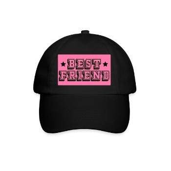 Best friend pink tshirt - Baseball Cap - black/black - Front