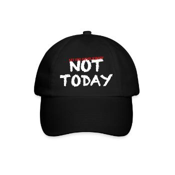 Nicht heute | lustige Sprüche, Teufel - Baseballkappe - Schwarz/Schwarz - Vorne