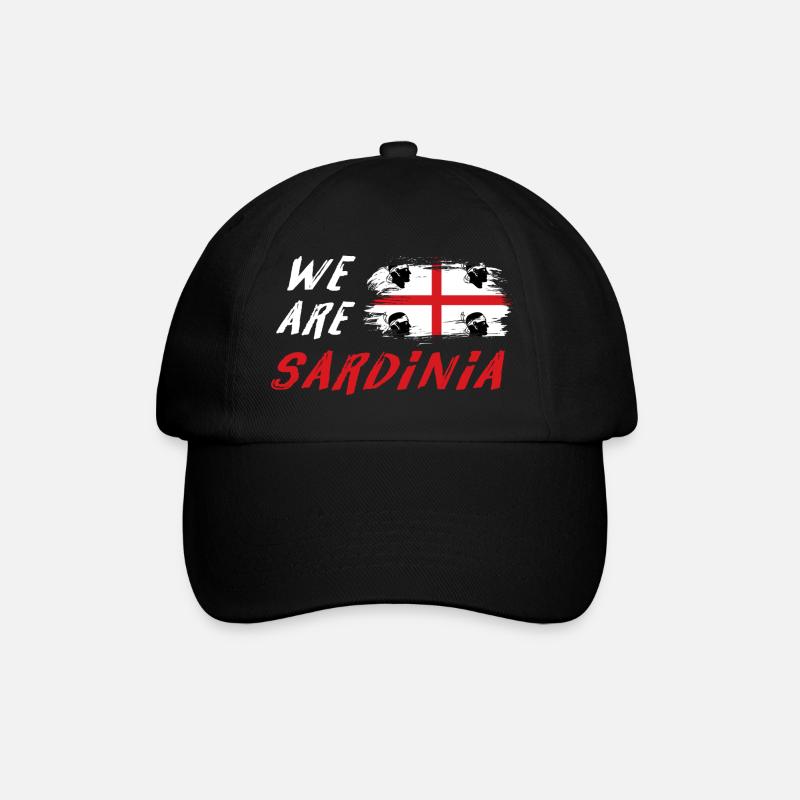 Wir sind Sardinien - Baseballkappe - Schwarz/Schwarz
