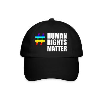 Les droits de l’homme comptent arc-en-ciel - Casquette classique - noir/noir - Devant