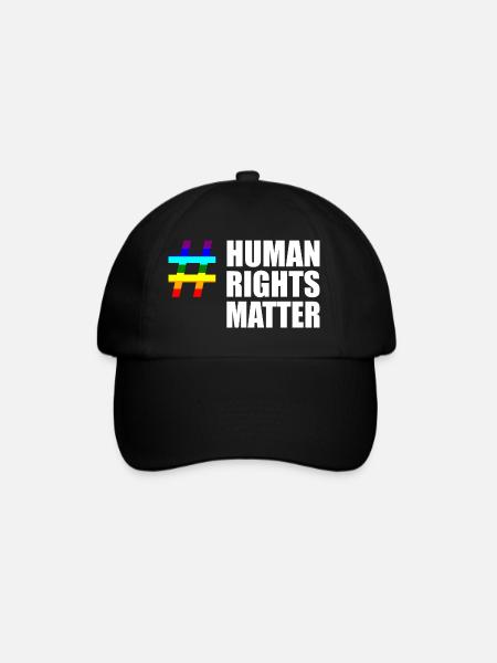 Menschenrechte human rights matter regenbogen - Baseballkappe - Schwarz/Schwarz