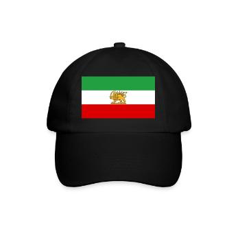 Lion and Sun Iran Flag - Baseball Cap - black/black - Front