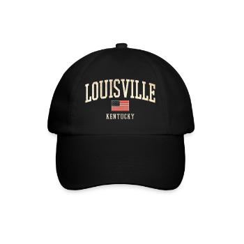 Louisville Kentucky Vintage Arch - Baseballkappe - Schwarz/Schwarz - Vorne