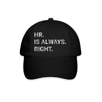 HR Is Always Right - Baseball Cap - black/black - Front