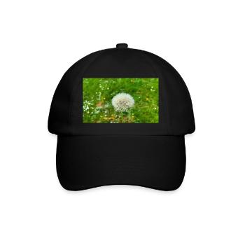 Pusteblume - Baseballkappe - Schwarz/Schwarz - Vorne