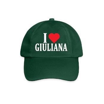 T-Shirt Ich liebe Giuliana T-Shirt Geschenkidee - Baseballkappe - Flaschengrün - Vorne
