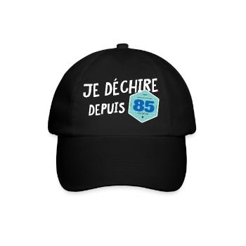 je déchire depuis 85 - Vignette automobile - Casquette classique - noir/noir - Devant