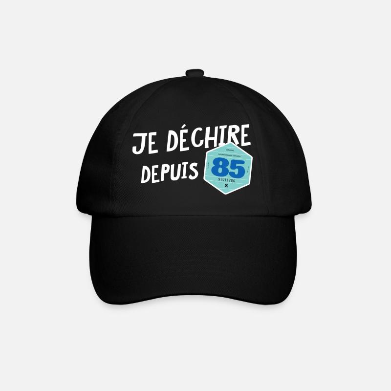 je déchire depuis 85 - Vignette automobile - Casquette classique - noir/noir