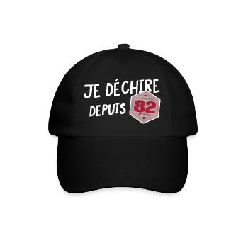 je déchire depuis 82 - Vignette automobile - Casquette classique - noir/noir - Devant
