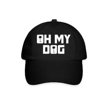 Oh my Dog Hundeliebe Fell Schnauze Fan Tierliebe - Baseballkappe - Schwarz/Schwarz - Vorne