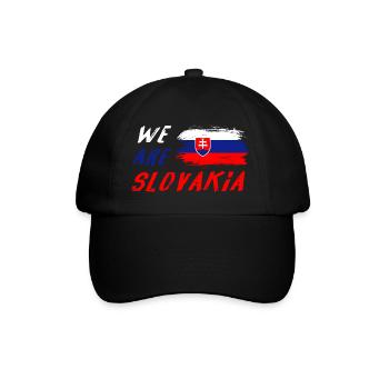 Wir sind Slowakei - Baseballkappe - Schwarz/Schwarz - Vorne