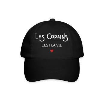 Les copains c'est la vie - Casquette classique - noir/noir - Devant