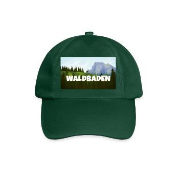 Waldbaden Achtsamkeitstrainer Natur Entspannung - Baseballkappe - Flaschengrün - Vorne