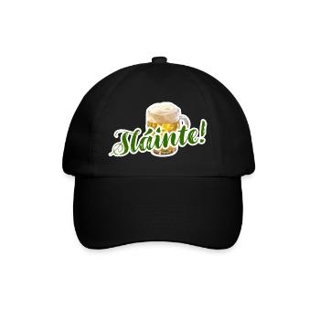 Skål – sláinte øl humor - Baseball Cap - black/black - Front