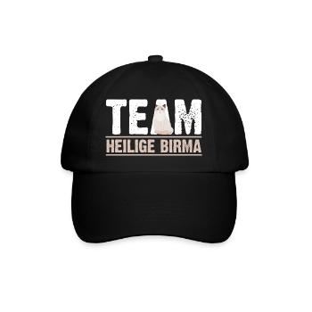 Heilige Birma Katze - Baseballkappe - Schwarz/Schwarz - Vorne