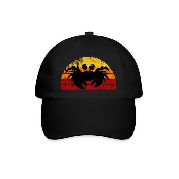 Crap retro sunset design - Baseball Cap - black/black - Front