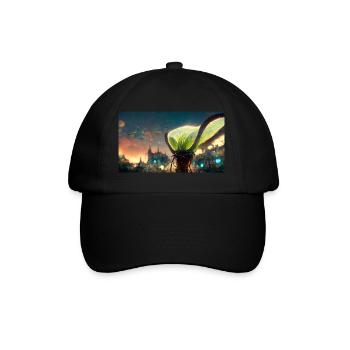 Futuristic Venus flytrap - Baseball Cap - black/black - Front