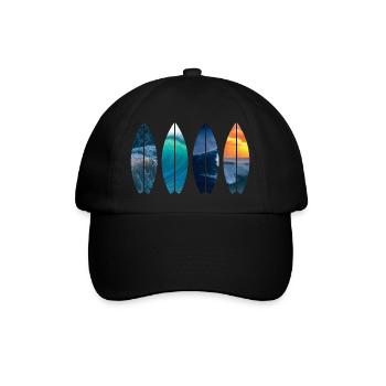 Surf surfer gift Vintage - Baseball Cap - black/black - Front
