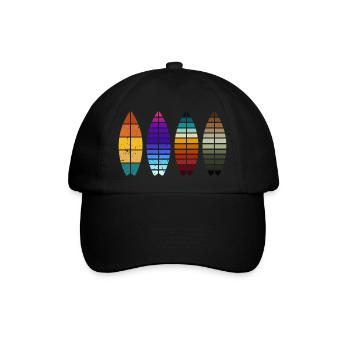 Surf surfer gift Vintage - Baseball Cap - black/black - Front