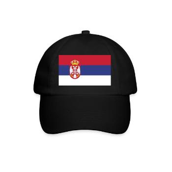 Drapeau de la Serbie - Casquette classique - noir/noir - Devant