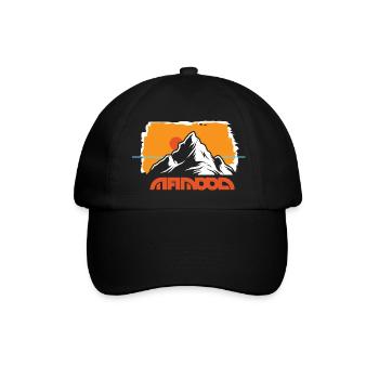 outddor horizon behind the mountain - Baseball Cap - black/black - Front