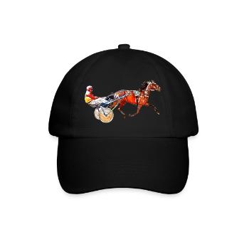Trotting trotting race - Baseball Cap - black/black - Front