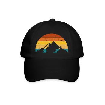 Retro-Berg - Baseballkappe - Schwarz/Schwarz - Vorne