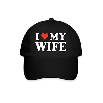 J’aime ma femme - Ehefrau Design - Casquette classique - noir/noir - Devant