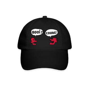 QUOI COUBEH quoicoubeh citation drôle - Casquette classique - noir/noir - Devant