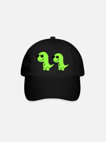 cool dinos - Baseballkappe - Schwarz/Schwarz