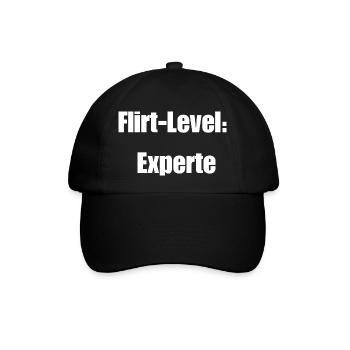 Flirt-Level: Experte - Baseballkappe - Schwarz/Schwarz - Vorne