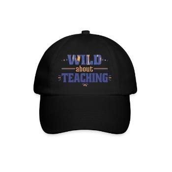 Wild About Teaching Lehrer Schule Pre-K Tier - Baseballkappe - Schwarz/Schwarz - Vorne