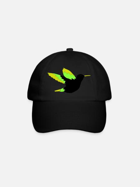 kolibri 01 - Baseballkappe - Schwarz/Schwarz