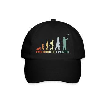 Maler Lackierer Evolution - Baseballkappe - Schwarz/Schwarz - Vorne