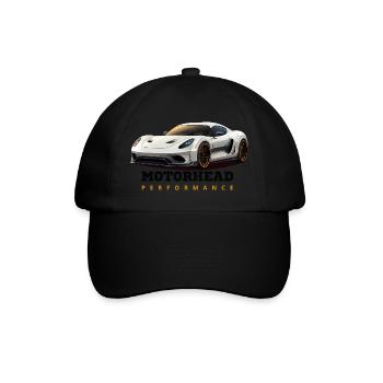 Performance-Sportwagen - Baseballkappe - Schwarz/Schwarz - Vorne