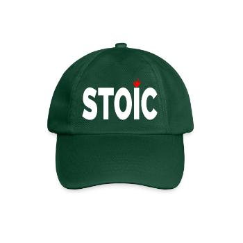 Stoic being stoic typographic artwork - Baseball Cap - bottle green - Front