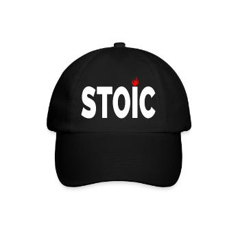 Stoic being stoic typographic artwork - Baseball Cap - black/black - Front