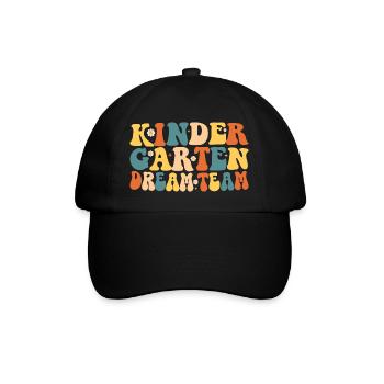Kindergarten-Dreamteam - Baseballkappe - Schwarz/Schwarz - Vorne