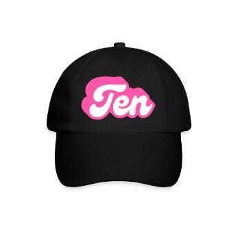 Ten birthday - 10e anniversaire rétro rose - Casquette classique - noir/noir - Devant