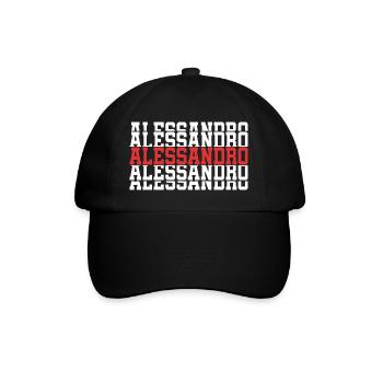 T-shirt Alessandro t-shirt cadeau texte empilé - Casquette classique - noir/noir - Devant