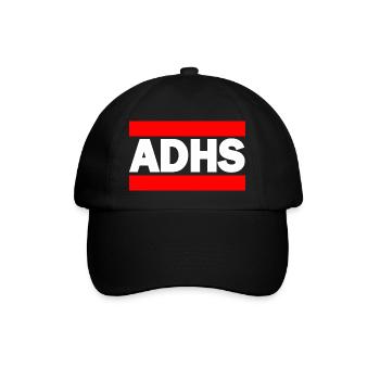 ADHS - Baseballkappe - Schwarz/Schwarz - Vorne
