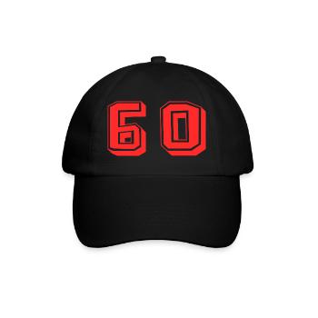 60. 60 YEARS. 60th ANNIVERSARY. 60TH BIRTHDAY. - Baseball Cap - black/black - Front