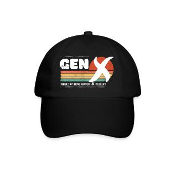 Gen X sunset - White - Baseball Cap - black/black - Front