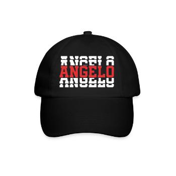 T-Shirt Engel T-Shirt Geschenkidee gestapelter Text - Baseballkappe - Schwarz/Schwarz - Vorne