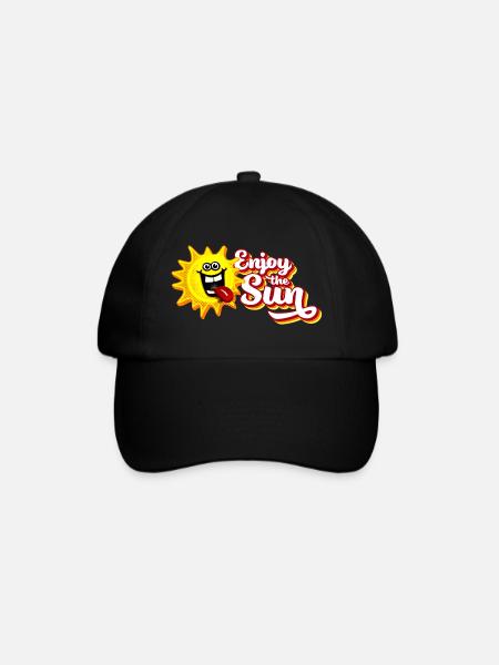 Profitez du soleil / Sensation estivale / Look rétro - Casquette classique - noir/noir
